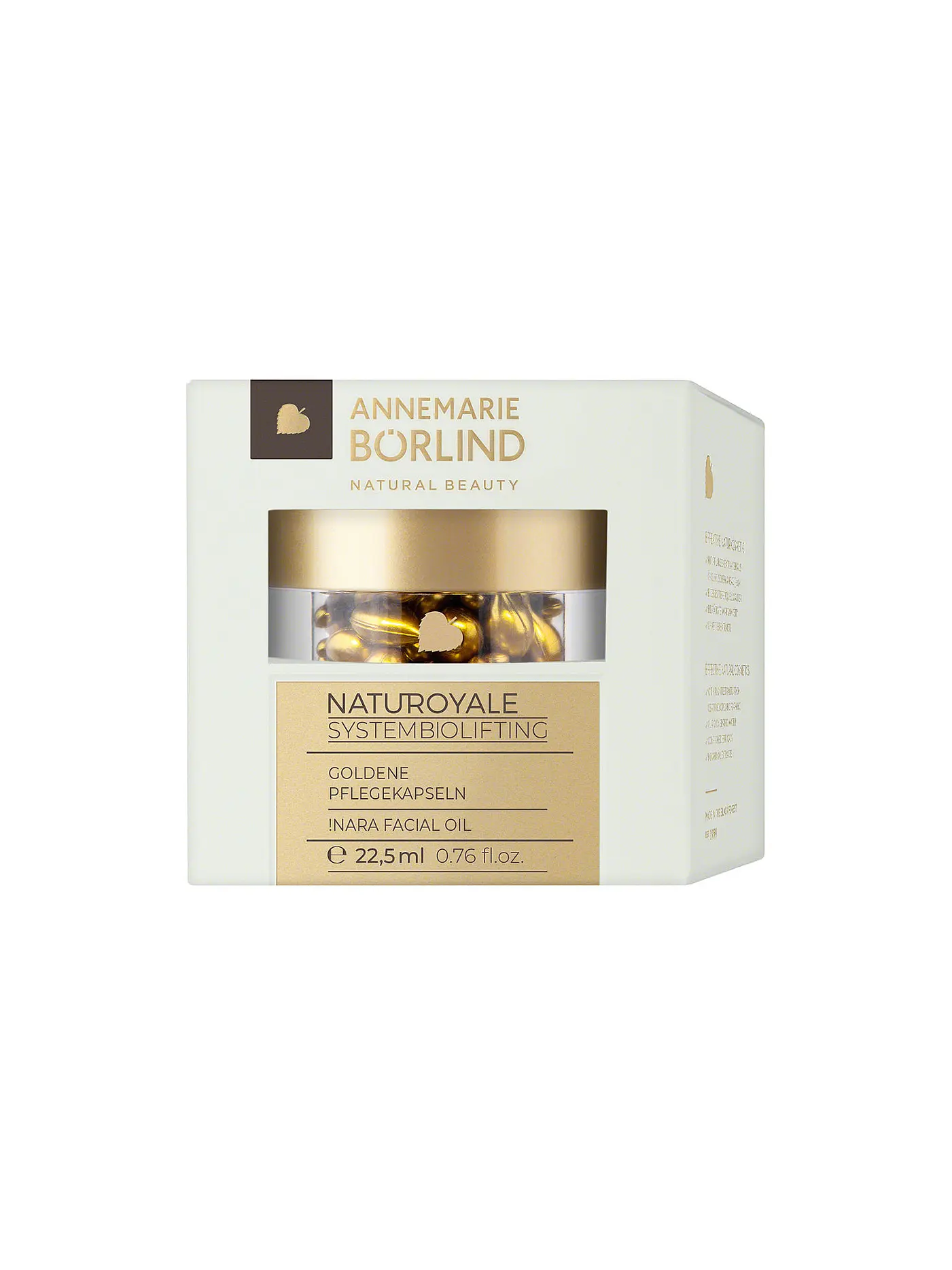 ANNEMARIE BÖRLIND | NATUROYALE Goldene Pflegekapseln !Nara Facial Oil 50Stk | 